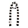 Diseño Nicho Estilo Coreano Estilo Ins Otoño e Invierno Tejido Delgado Rayado Bufanda Personalidad de Mujer Mismo Estilo Bufanda Peluda Decoración