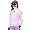 Camuflagem Roupas de Secagem Rápida Feminina Nova Gola Alta Manga Longa Camiseta Esportes ao Ar Livre Ciclismo Corrida Caminhada Montanhismo Top de Secagem Rápida
