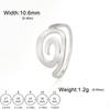 Anillo espiral de remolinos irregulares de acero inoxidable para mujer, anillo minimalista para dedo, joyería geométrica de moda, regalo de cumpleaños