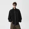 Moletom Cinza Pesado de Cor Sólida com Gola Alta Ximujia para Homens e Mulheres, Primavera e Outono Estilo Americano Cleanfit Casual 2026 Jaqueta Tendência