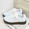 Zapatos de Skate para Mujer 2027 Nuevo Estilo Estilo Coreano Lunares Rayas Casual Dulce Cómodos Simples Versátiles Estilo Universitario Zapatos Blancos