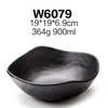 Tigela de Arroz A5 Melamina Preto Fosco Imitação de Porcelana Louça Japonesa Restaurante de Hot Pot Tigela para Molho Tigela para Temperos Sopa Plástico