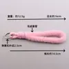 Llavero de cordón de teléfono de peluche colorido en colores macarrón, accesorio de colgante de muñeca para llaves de bolsa