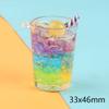 Novo pingente de copo de smoothie de frutas colorido luminoso acessórios de resina DIY chaveiro de bolsa acessórios de joias