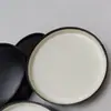 Tapas Negras de Papel para Tazones Hechas a Medida por el Fabricante, Tapas de Papel para Helado, Tapas Negras Puras para Yogur en Stock