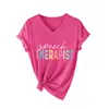 Amazon eBay sitio independiente moderno versátil elegante mujer cuello en V logopeda camiseta de manga corta