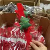 Pulseira de Anel de Estalar de Natal Desenho Animado de Natal Anel de Estalar Brilhante Presente Infantil Anel de Estalar Pelúcia Anel de Estalar de Natal