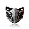 Máscara Facial Meia-Face Mortal Kombat Zero Proteção Fria Adereço para Fotos de Cosplay Cobertura Facial Estilo Cavalheiro Máscara Tática
