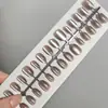 Série de Unhas Usáveis Cor Sólida Simples Estilo Gatinho Oval, Multicor, Clareadoras da Pele, Unhas Postiças Curtas Pré-Fabricadas