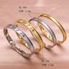 Ranura para Joyería de Cuero Medieval DIY Acero de Titanio Pulsera Clásica Anillo Simple Atmosférico Pulsera Pulsera de Cuero para Pareja