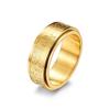 Suministro de Joyería Transfronterizo Amazon Anillo Giratorio de Acero Inoxidable Acero Titanio Chapado en Oro de 18K Fabricante Anillo Stock Listo