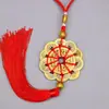 Colgante de Monedas de Diez Emperadores de Flor de Ciruelo de Cobre Puro con Cuerda para Colgar, Monedas de Cobre para Coche al por Mayor, Buena Suerte y Seguridad, Adorno Colgante para Coche para el Interior