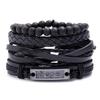 Europa y Estados Unidos nueva joyería pulsera de cuero tejida retro set de combinación diy joyería de cuero suministro de comercio electrónico transfronterizo