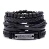 Pulsera Trenzada de Cuero Hecha a Mano Retro Simple y Creativa Set de Combinación DIY Accesorios de Cuero Fuente de Suministro de Comercio Electrónico Transfronterizo