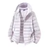 Chaqueta de plumas ligera con capucha invierno nueva 90% plumón de pato protección contra el frío abrigo cálido para exteriores a prueba de frío plumón de ganso blanco