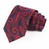 Gravata Masculina Bordado Jacquard Gravata Vermelha Gravata Masculina de Alta Qualidade Amarrada à Mão Traje Formal Fabricante Personalizado Estoque Pronto Atacado