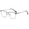 Gafas de lectura de marca BJYX, marco completo, caja de negocios, ultraligeras, ultratransparentes, de color sólido, de metal, de alta calidad, anti luz azul, espejo plano