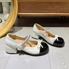 Zapatos Mary Jane Retro Franceses para Mujer Verano Otoño Nuevos Tacón Grueso Lazo con Falda Zapatos Pequeños de Cuero Punta Redonda Corte Bajo Zapatos de Una Sola Tira