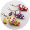 Celebridade da internet desenho animado Dudu pato boneca chaveiro fofo pingente de bolsa chaveiro de carro personalizado presente