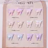 Fofo Borboleta Desenho Animado Simulação Nail Art Enfeites Resina Pequenos Acessórios DIY Cola Creme Capa de Celular Capa de Fone de Ouvido Acessórios