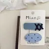 Nuevo Tejido Mezclilla Amor Lazo Geométrico Infantil Pasador de Pelo Pasador Pinza Lateral Pinza para Flequillo