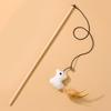 Juguetes para Gatos Algodón y Lino Palo de Madera Divertido Palo para Gatos Juguete para Gatos Auto-Placer Cuerda Elástica Madera Maciza Palo Divertido para Gatos Suministros para Mascotas Fábrica