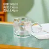 Taza de Vidrio, Sencilla y de Alta Gama, Taza con Asa de Perla, Calcomanía, Ámbar Colorido Souvenir al por Mayor