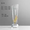 Troféu de Cristal Metal Colorido Estrela de Cinco Pontas Lâmina Troféu Funcionário Destaque Reunião Anual Dança Música Prêmio Lembrança