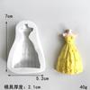 Forma de Silicone para Bolo Açucarado Flip Formato Passo Seco Vestido de Noiva Vestido de Princesa Argila de Chocolate