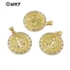 WT-MP285 Novo Quente Latão 18K Borda de Bambu Pingente Religioso Acessórios de Colar