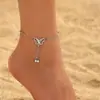 Tobilleras de Mariposa Hueca Europeas y Americanas de Venta Caliente Transfronteriza con Alto Temperamento y Tobilleras de Borla de Gota de Agua de Diamante