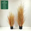 Bonsai de grama de cebola artificial mais vendido internacionalmente, plantas em vaso de capim-dos-pântanos, decoração de interiores para casa, plantas artificiais para paisagismo, grama artificial