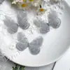 Pacote com 3 Borboletas de Tule 3D de Camada Dupla de 5cm para Acessórios de Cabelo DIY Feitos à Mão, Materiais de Decoração, Brincos de Maquiagem Facial Estilo Antigo Hanfu