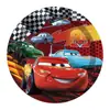 Decoración Desechable de Papel para Fiesta de Cumpleaños de Niño con Temática de Coches Transfronterizos, Vasos, Platos, Vajilla, Set de Fiesta