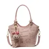 2026 Nova Bolsa de Balde Portátil Estampada Fofa Casual de Nicho Bolsa Transversal Fashion para o Dia a Dia Feminino