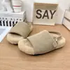 Sandalias peludas únicas de otoño, nuevos zapatos de mujer 2026, sandalias de felpa versátiles estilo coreano sin cordones, ante de punta abierta