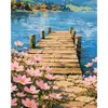 Pintura al Óleo Digital DIY Hecha a Mano OZON Paisaje Marino Pintura Decorativa en Stock Arte de Pared Simple para Sala de Estar Pintura al Óleo