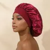 Gorro de Cuidado del Cabello Elástico de Ala Ancha Grande 35cm Color Sólido Gorro de Dormir de Alta Elasticidad de Moda Gorro