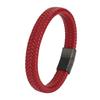Pulsera popular transfronteriza europea y americana simple de cuerda de cuero tejida de 16 hebras, pulsera vintage para hombre, joyería al por mayor