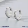 Versão Coreana Mais Vendida Brincos de Aço Inoxidável com Cravejamento de Diamantes Ouro 18K Moda Casal Design Versátil Joias de Aço Titânio em Estoque