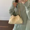 Bolso de Nube Brillante Tejido Transfronterizo para Mujer con Cadena de Rombos, Bolso de Hombro y Axila, Bolso Plegado de Gran Capacidad para Viajes Diarios para Mujer