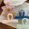 Nova Presilha de Cabelo Colorida de Gelatina com Laço Luofu Meng, Presilha da Nuca Fashion, Acessórios de Cabelo Elegantes para Mulheres