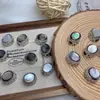 Caja de Concha Negra Natural Pulsera Incrustada Cuentas Espaciadoras Accesorios para Joyería Hechos a Mano DIY