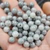 Espécie de frango preto jade contas redondas contas soltas de jade preto cinza 8mm acessórios de joias contas feitas à mão