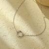 Collar Minimalista de Plata S925 Árbol Banyan Círculo Hueco para Mujer Nicho Versátil Moda Anillo Collar Accesorios Estilo Frío
