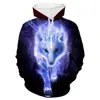 Sudadera con capucha Amazon 2024 Nueva Estampado Digital 3D Serie de Animales