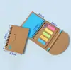 Suministro Transfronterizo de Bloc de Notas Adhesivas con Diseño de Cara Sonriente con Clip de Espiral, Notas Adhesivas Convenientes, Cuadernos con Bolígrafo Gratis, Cuadernos Portátiles Ligeros