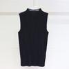 Suministro Directo de Fábrica Verano 2024 Elegante Plisado Estilo Ins Clásico Cuello Alto Sin Mangas Retro Elegante Camiseta Plisados