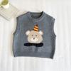 Nausicaä del Valle del Viento 2025 Otoño Nueva Ropa Infantil Estilo Coreano Chaleco de Punto de Oso Unisex para Niños Chaleco Suéter Versátil