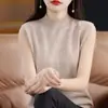 Chaleco Cruzado de Media Altura sin Mangas para Mujer, Estilo Delgado, Nuevo Estilo de Verano, Suéter Elegante, Top de Punto Adelgazante